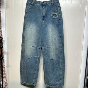 NWT SHEIN Bohemian style Jeans Sz L Measurements in photos